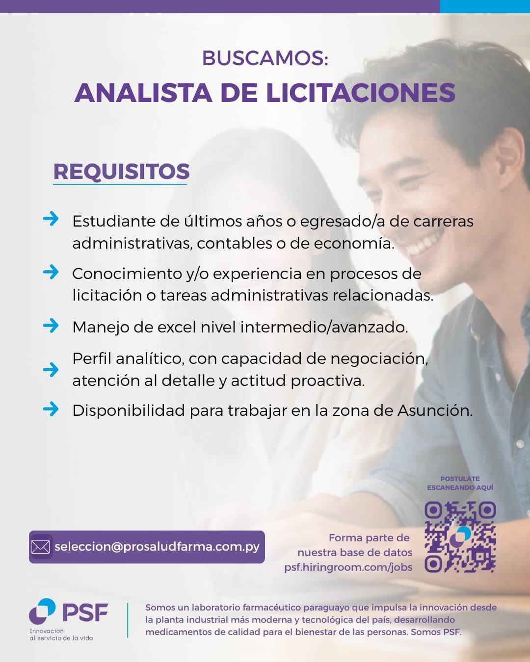 Oferta laboral: Analista De Licitaciones — ProSalud