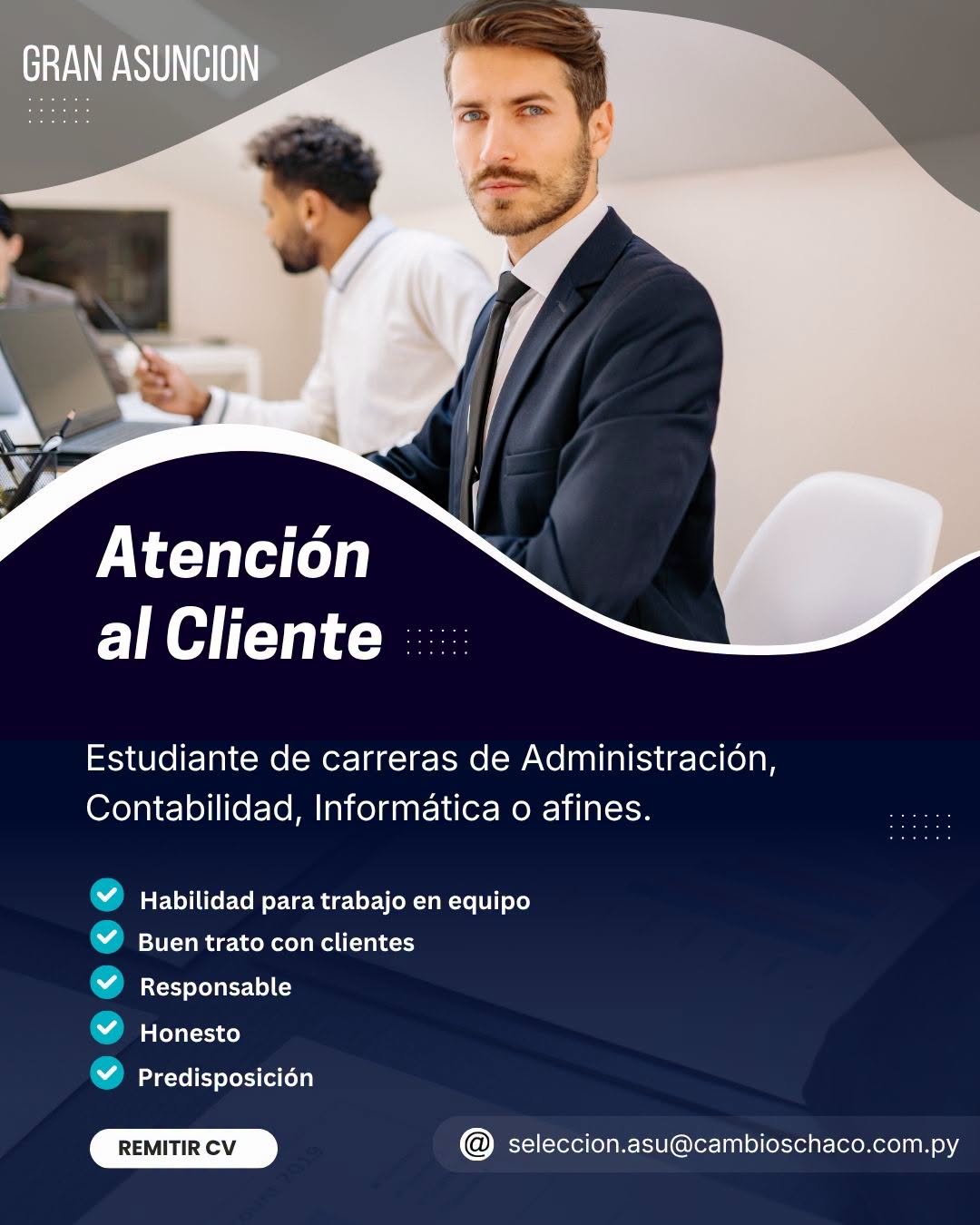 Oferta laboral: Atención Al Cliente — Cambios Chaco
