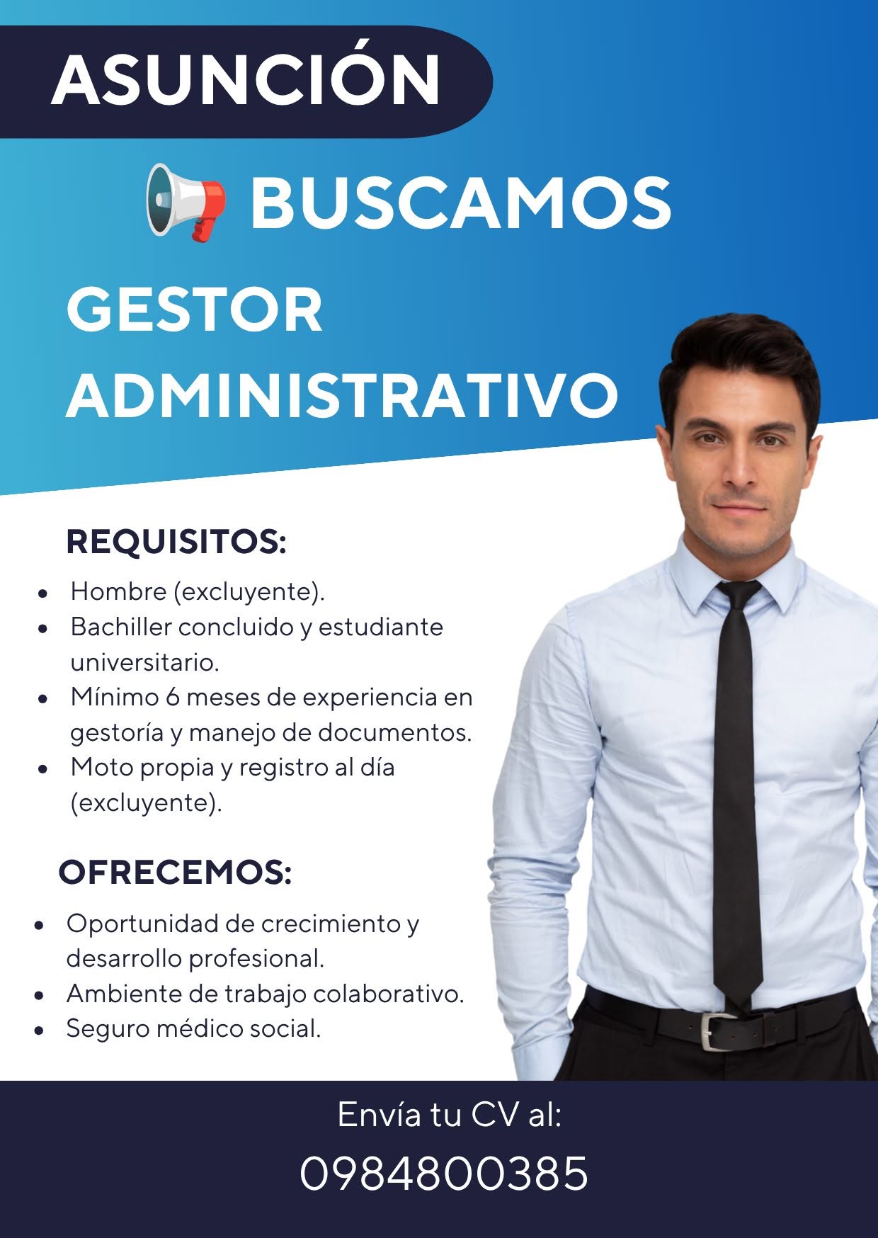 Oferta laboral: Gestores Administrativo