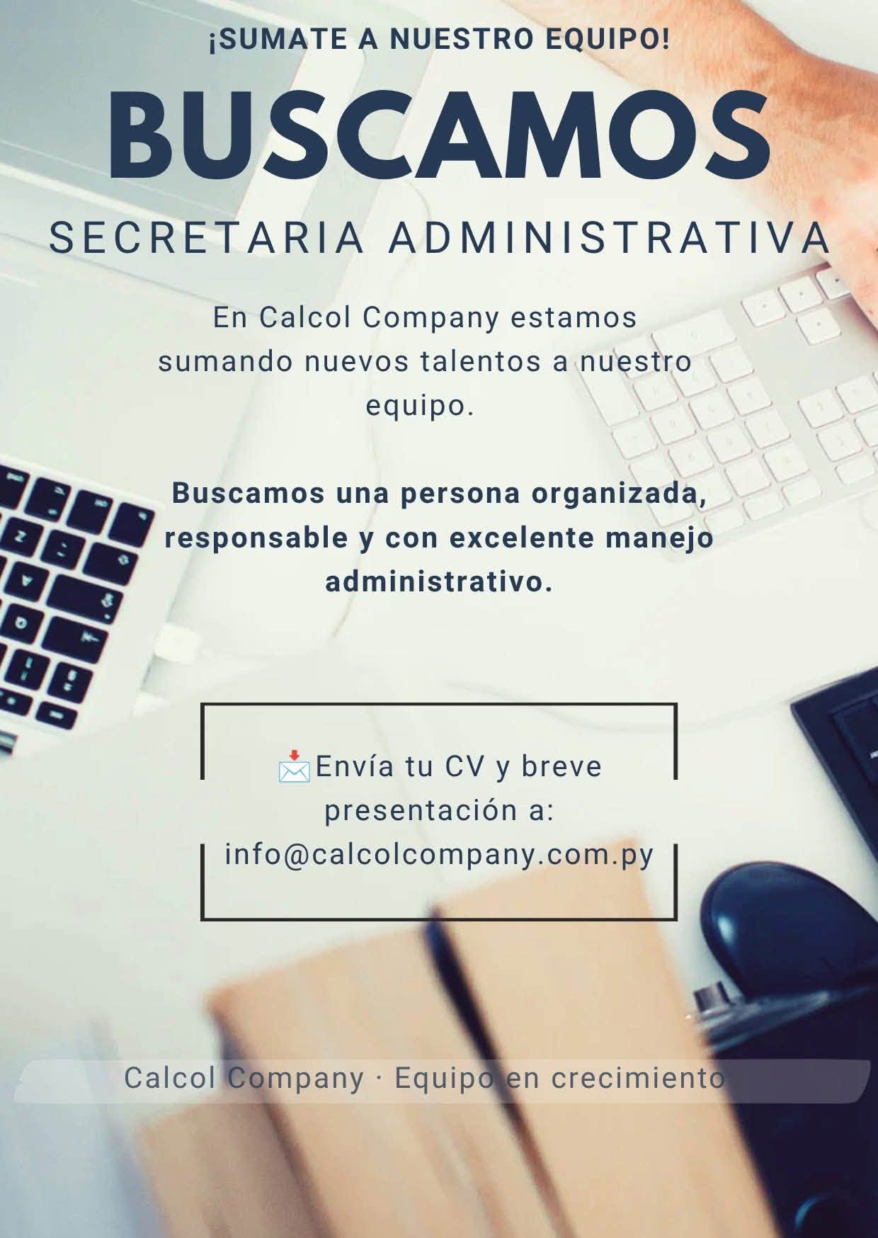 Oferta laboral: Secretaria Administrativa