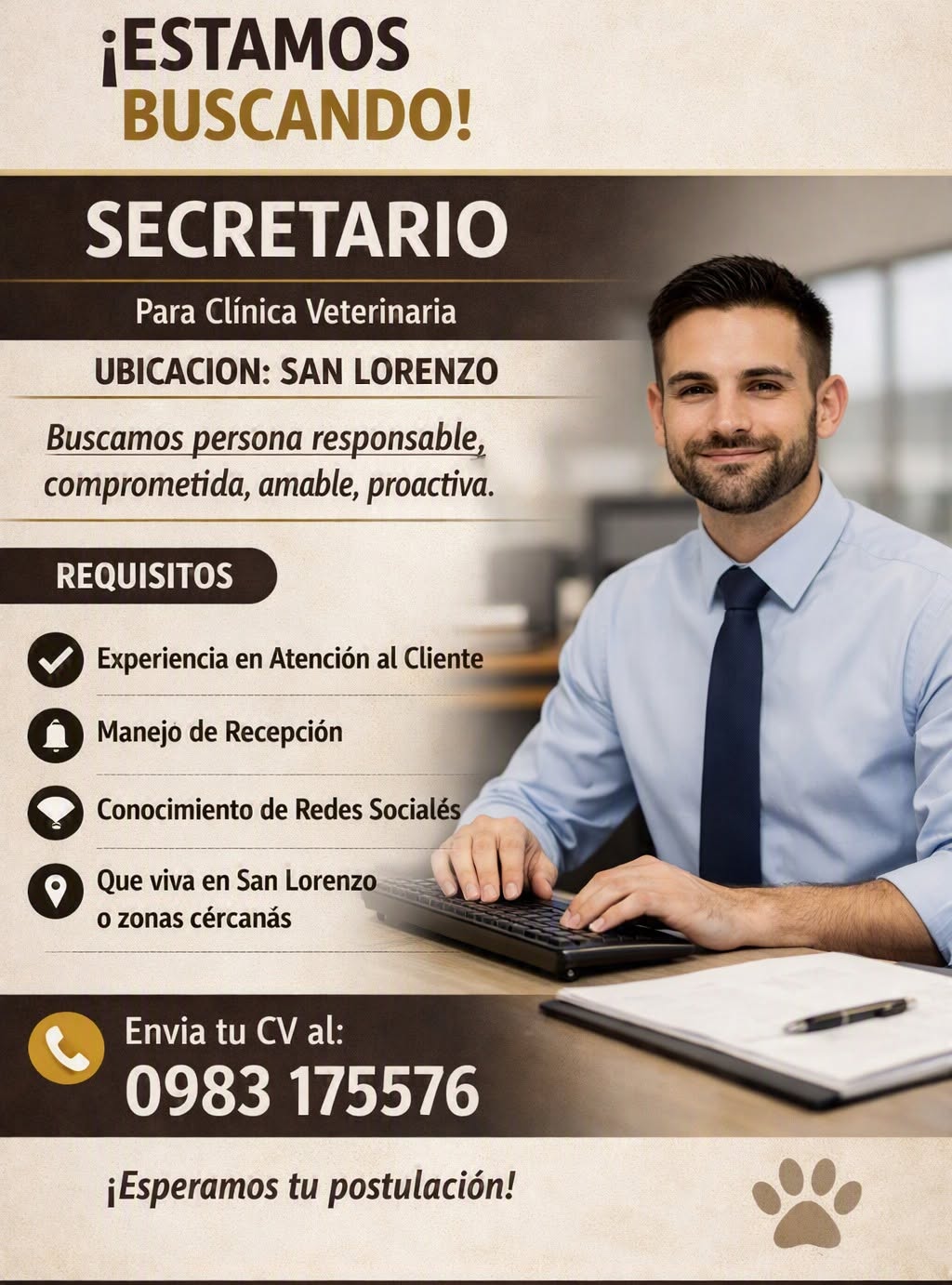 Oferta laboral: Secretario