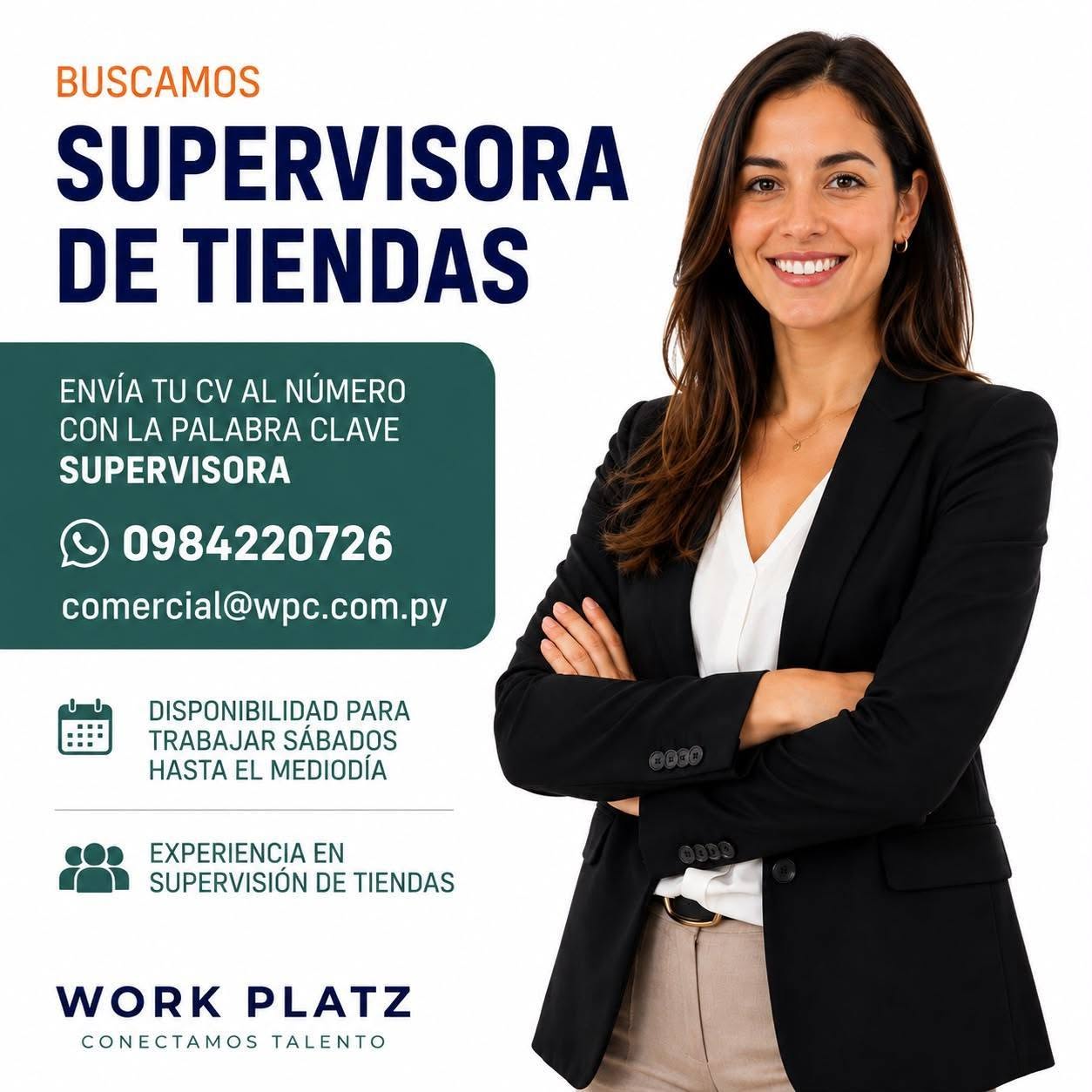 Oferta laboral: Supervisora De Tiendas — Work Platz