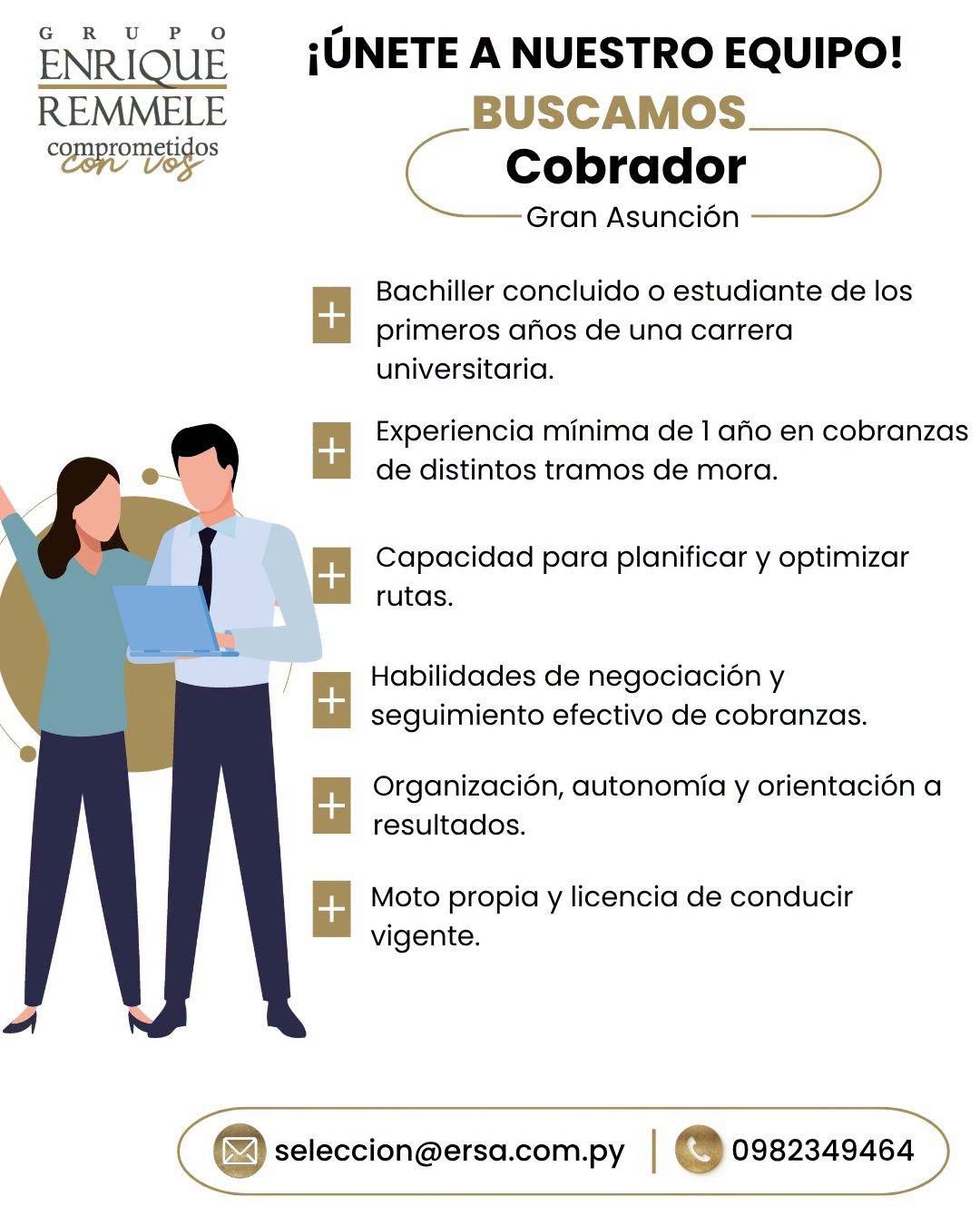Oferta laboral: Cobrador — Ersa