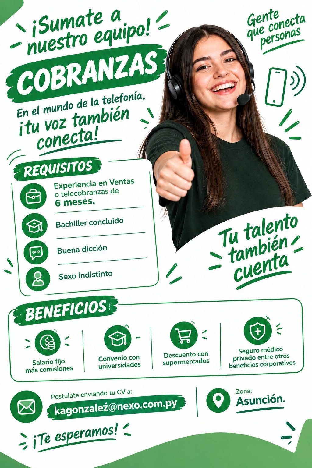 Oferta laboral: Cobranzas — Nexo