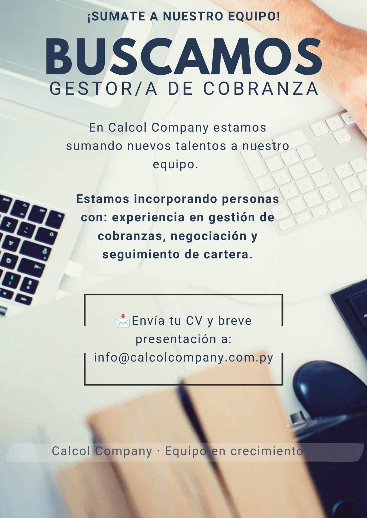 Oferta laboral: Gestor De Cobranza