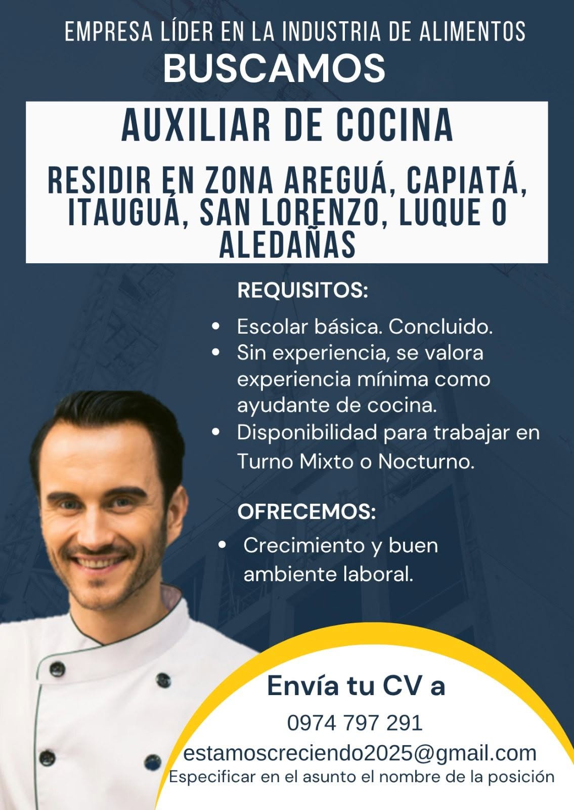 Oferta laboral: Auxiliar