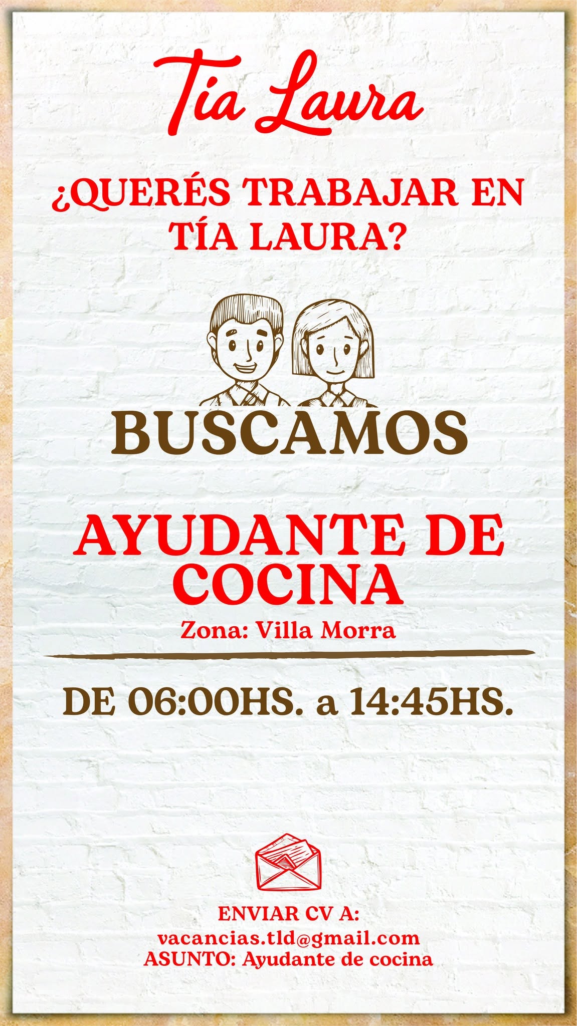 Oferta laboral: Ayudante