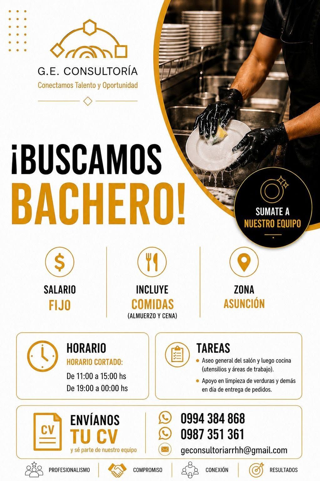 Oferta laboral: Bachero