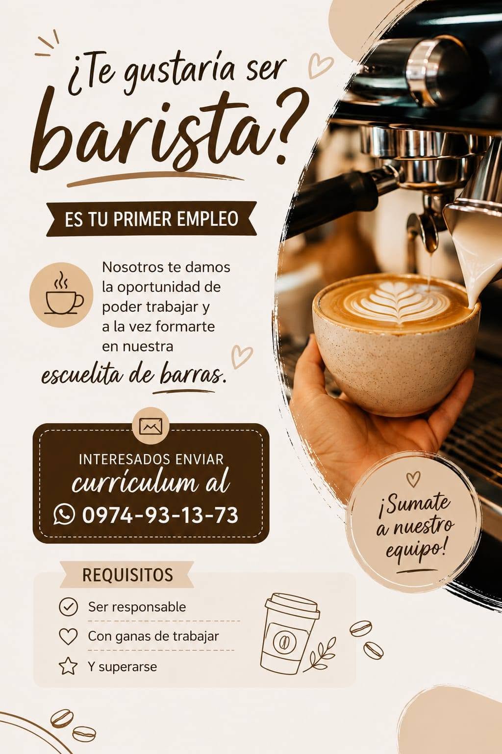 Oferta laboral: Barista