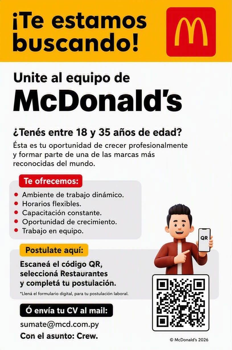 Oferta laboral: McDonalds