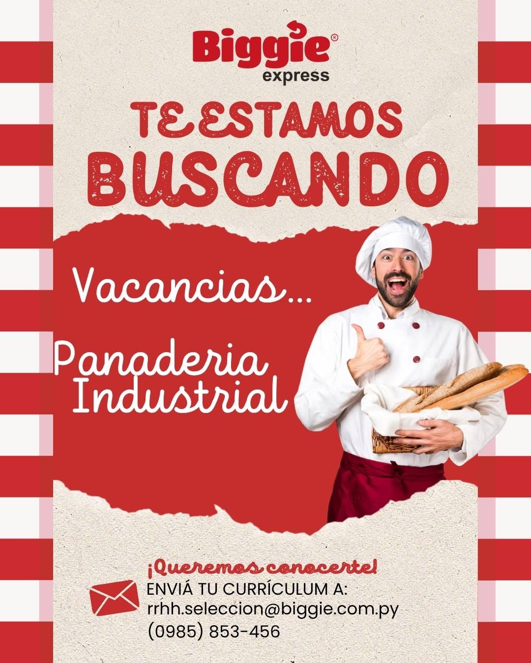 Oferta laboral: Panadería Industrial — Biggie