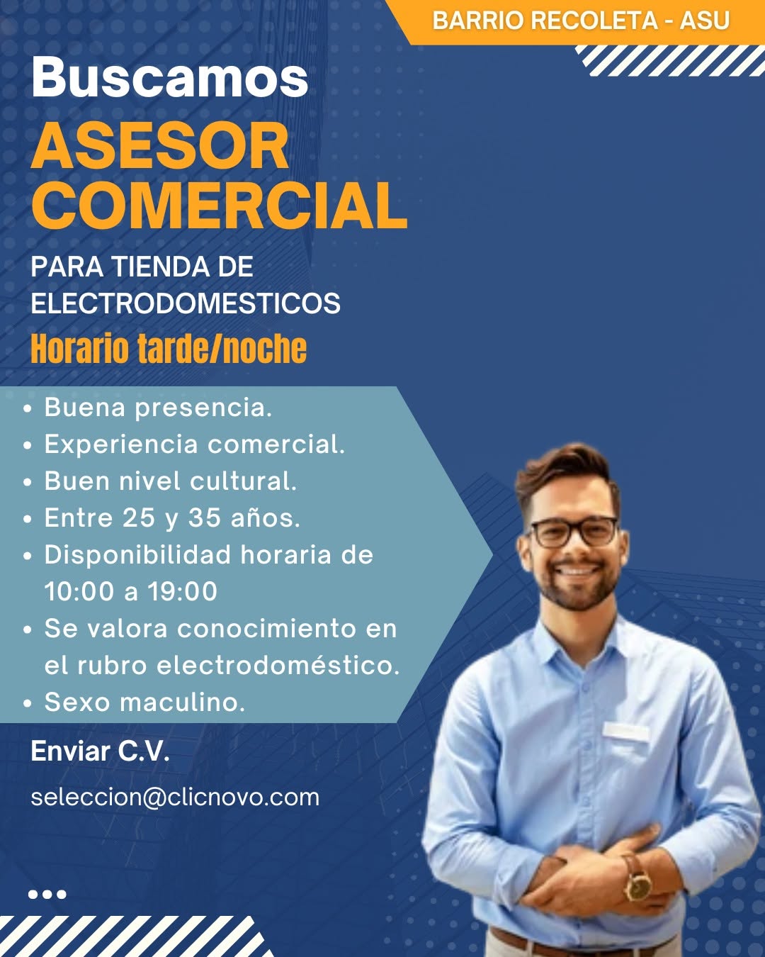 Oferta laboral: Asesor Comercial — Clicnovo
