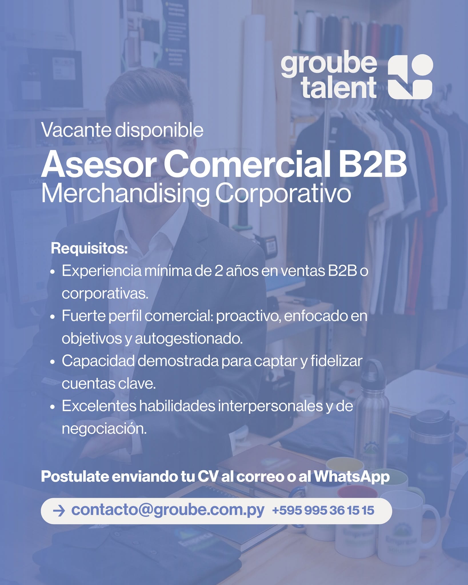 Oferta laboral: Asesor Comercial — Groube