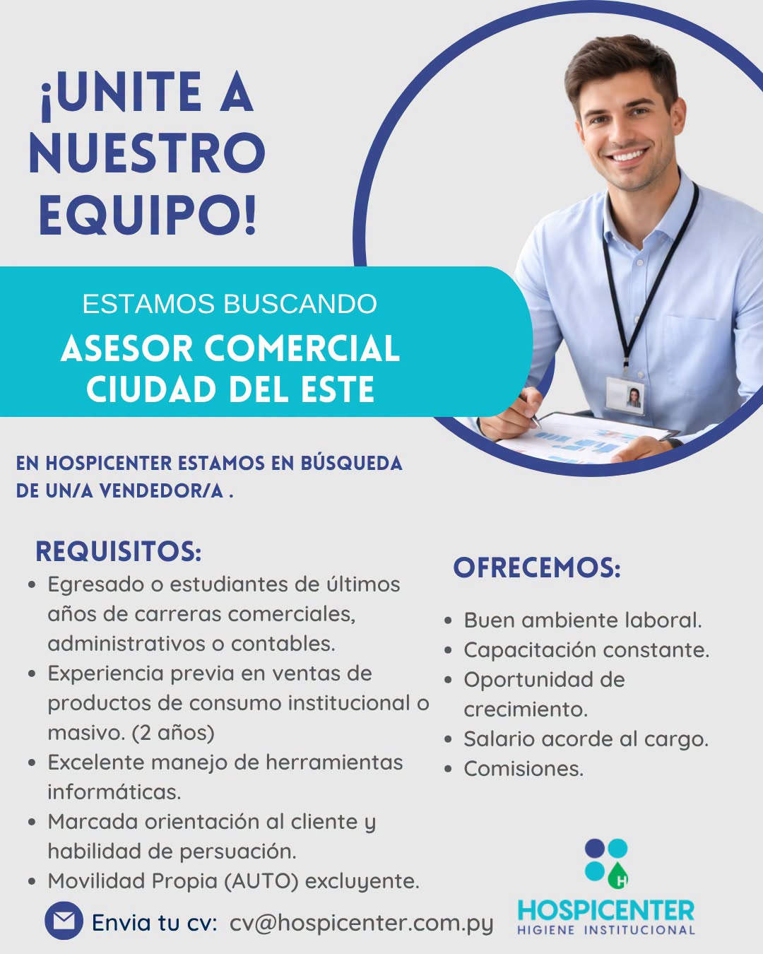 Oferta laboral: Asesor Comercial — Hospicenter