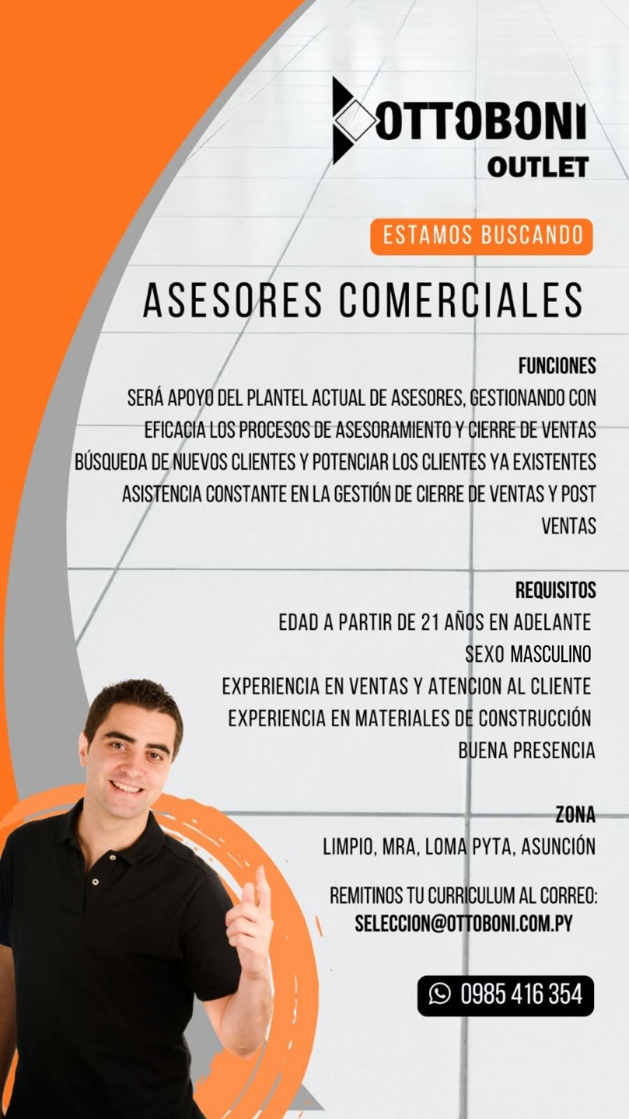 Oferta laboral: Asesor Comerciales — Ottoboni