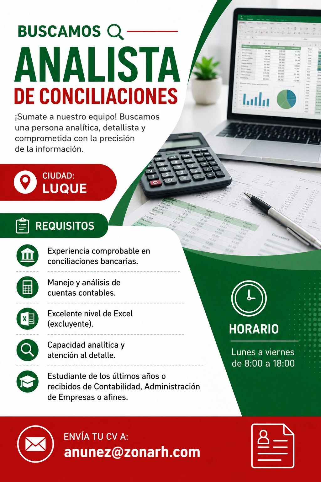 Oferta laboral: Analista De Conciliaciones — Zona Rh