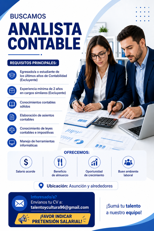Oferta laboral: Analistas Contables