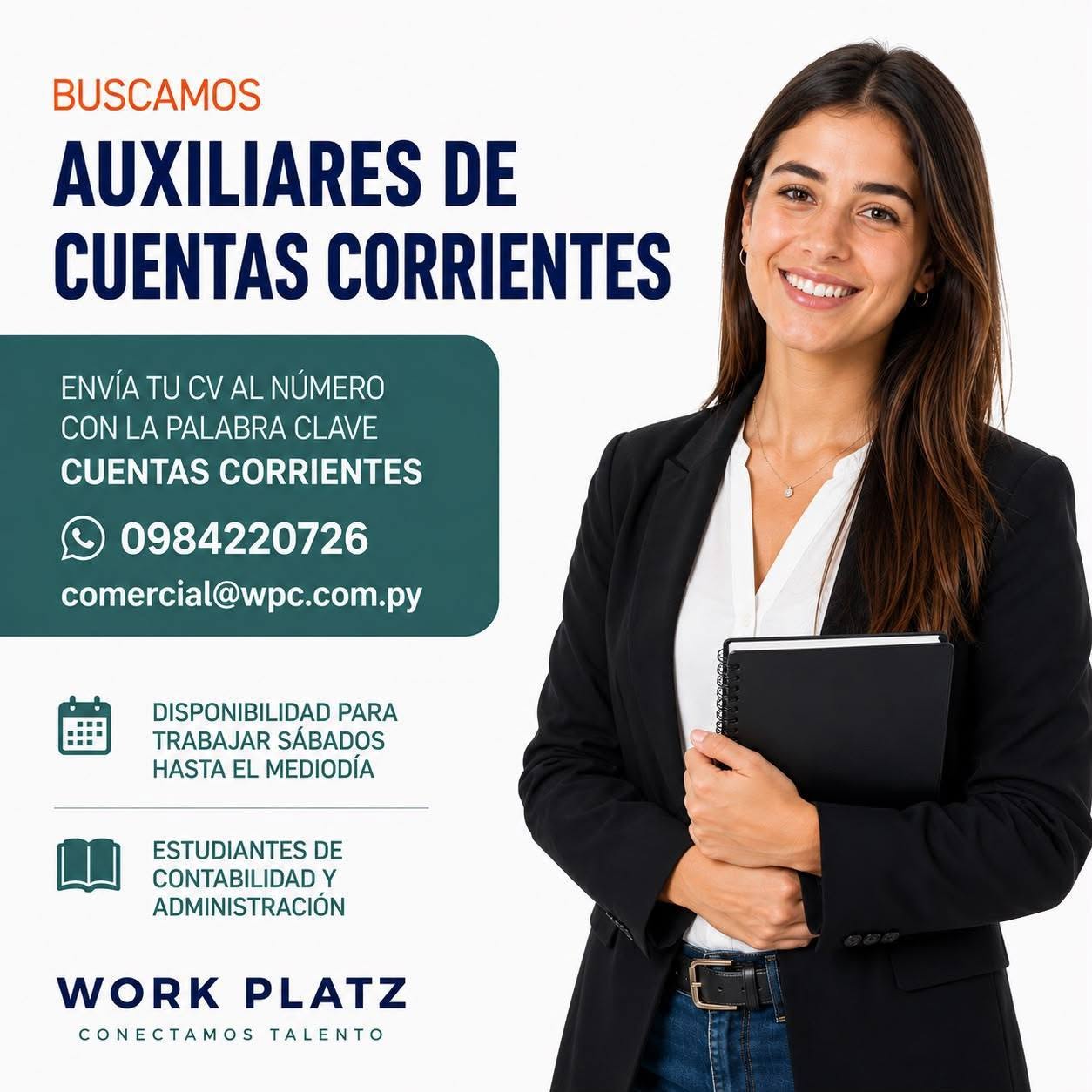 Oferta laboral: Auxiliar De Cuentas Corrientes — Work Platz