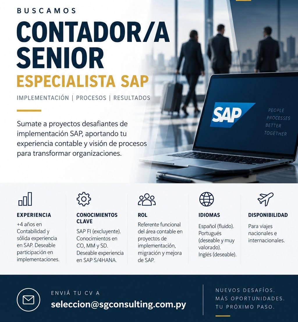 Oferta laboral: Contador Senior — SG Consulting