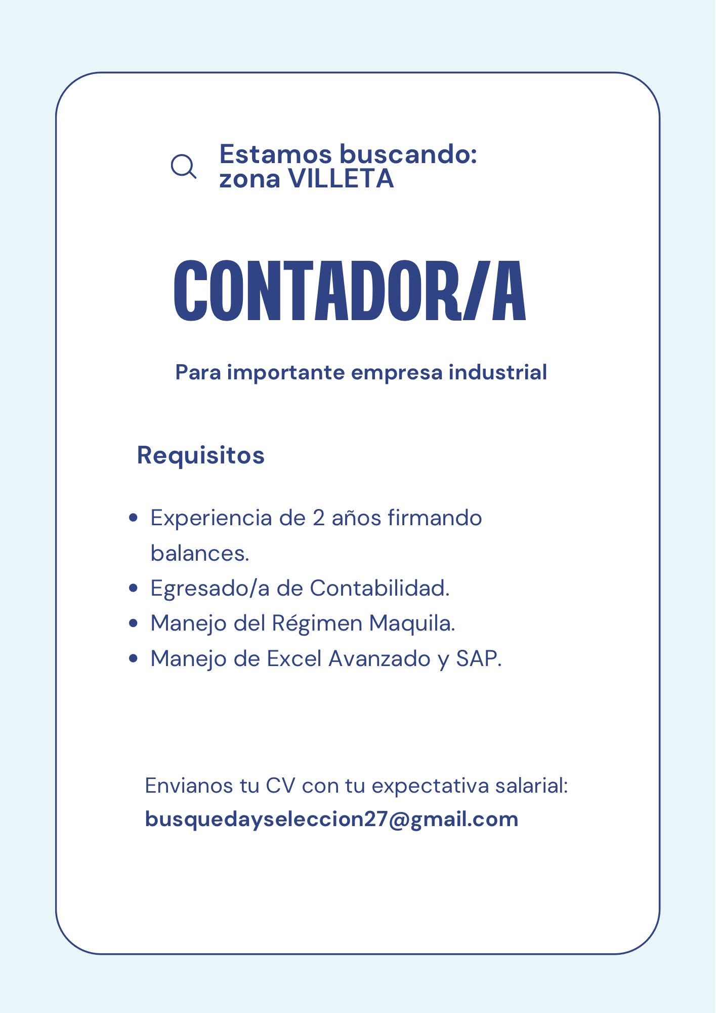 Oferta laboral: Contador
