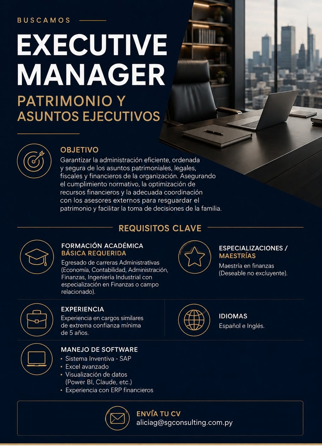 Oferta laboral: Executive Manager — Sg Consulting