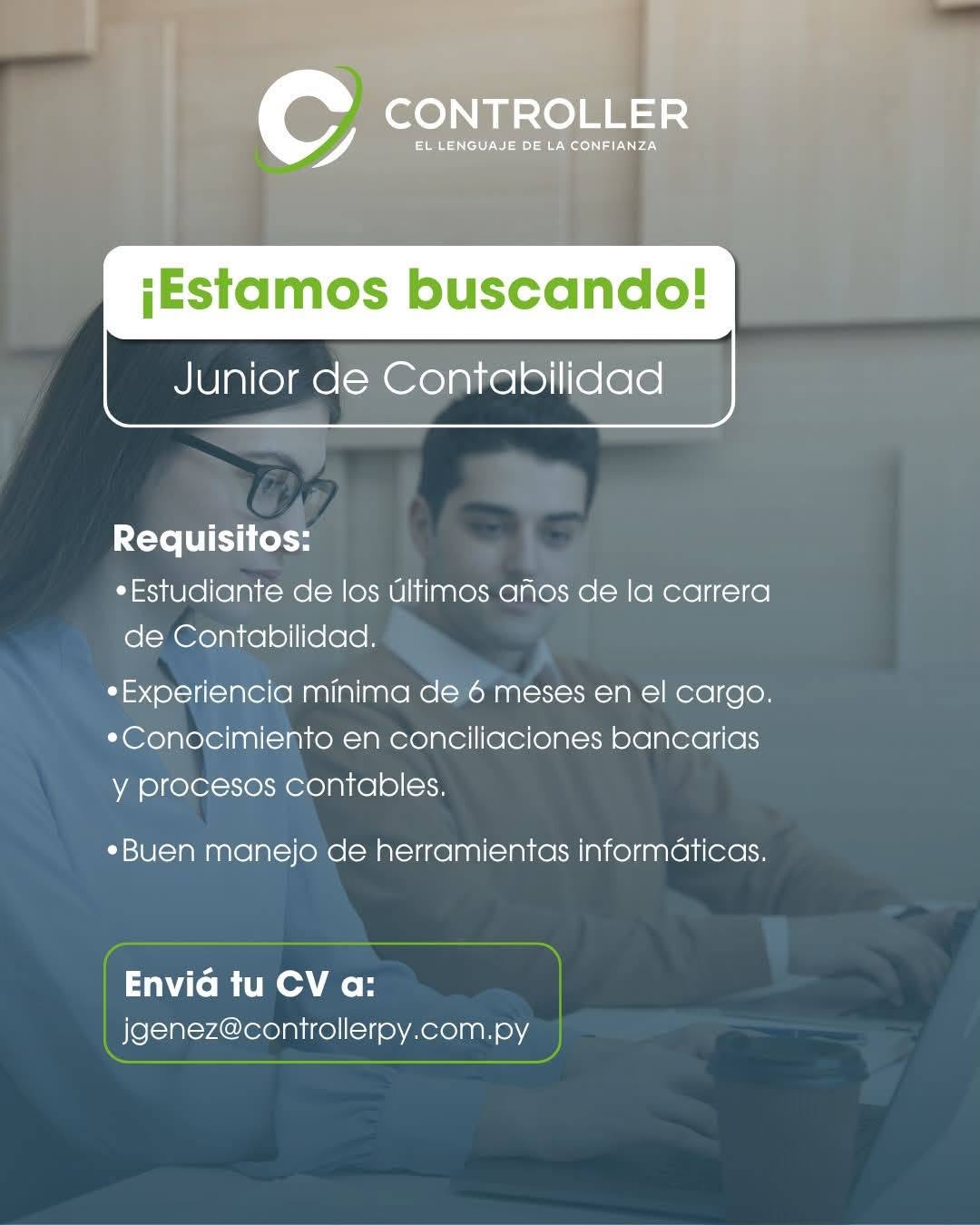 Oferta laboral: Junior De Contabilidad — Controller