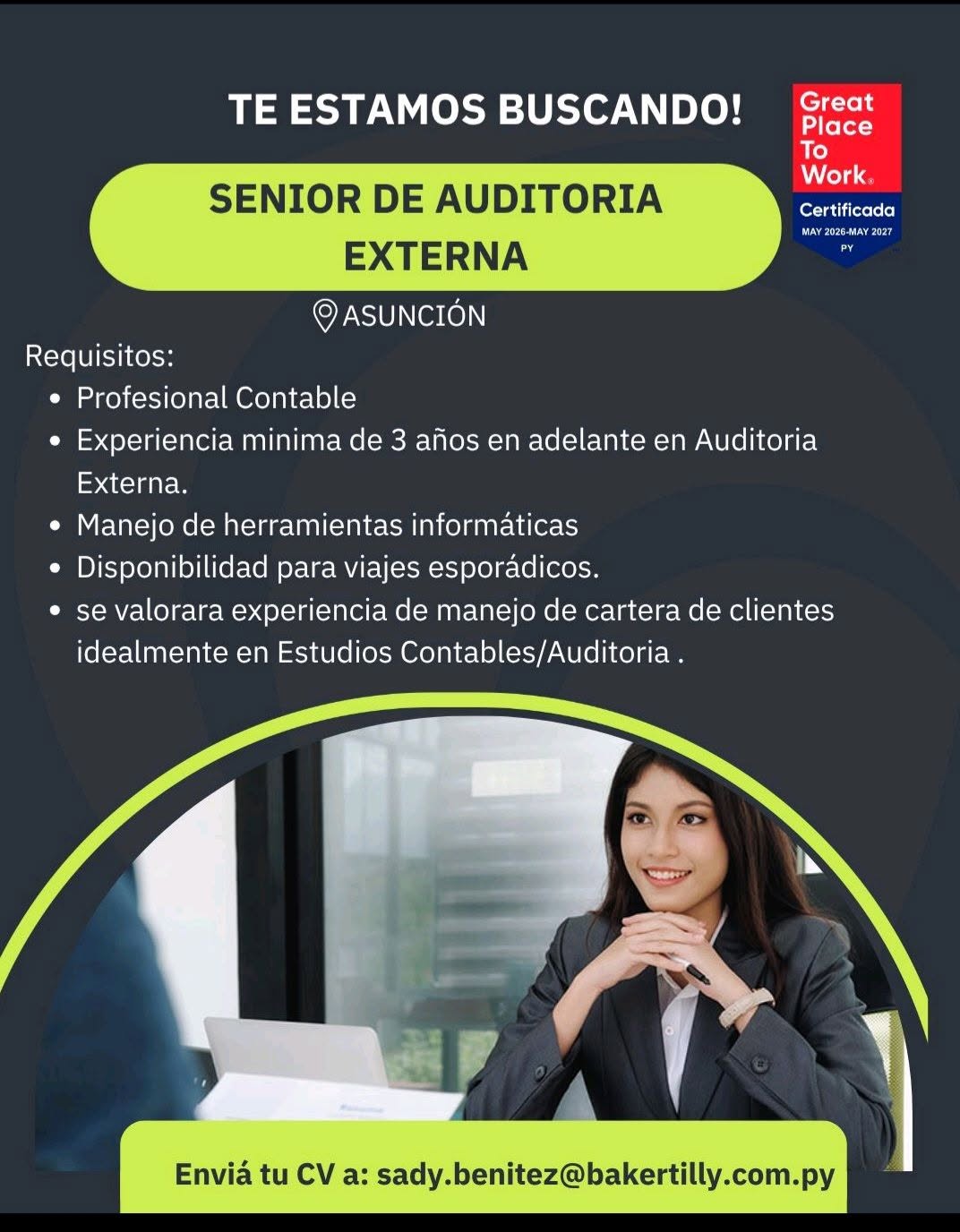Oferta laboral: Senior De Auditoria Externa — Bakertilly