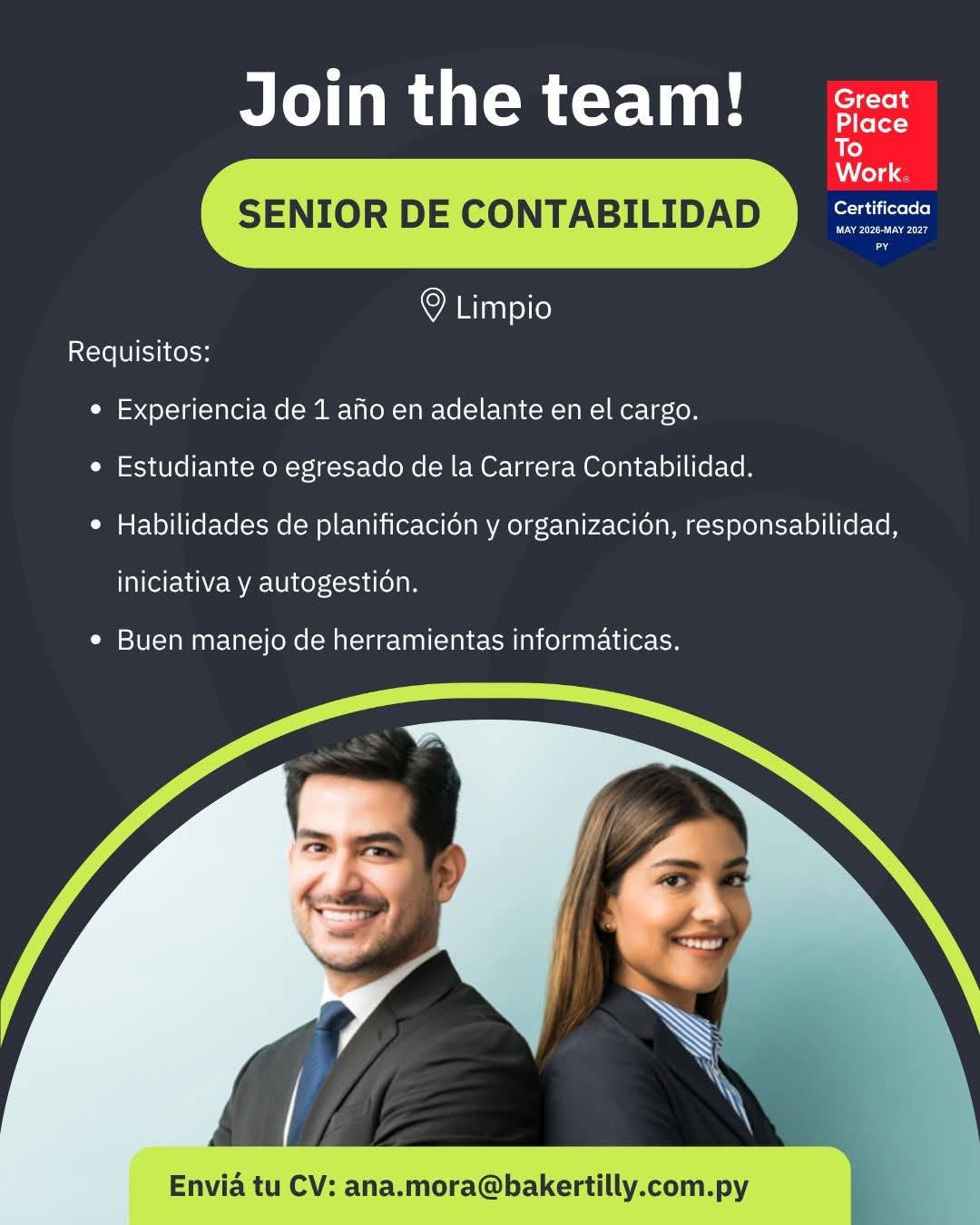 Oferta laboral: Senior De Contabilidad