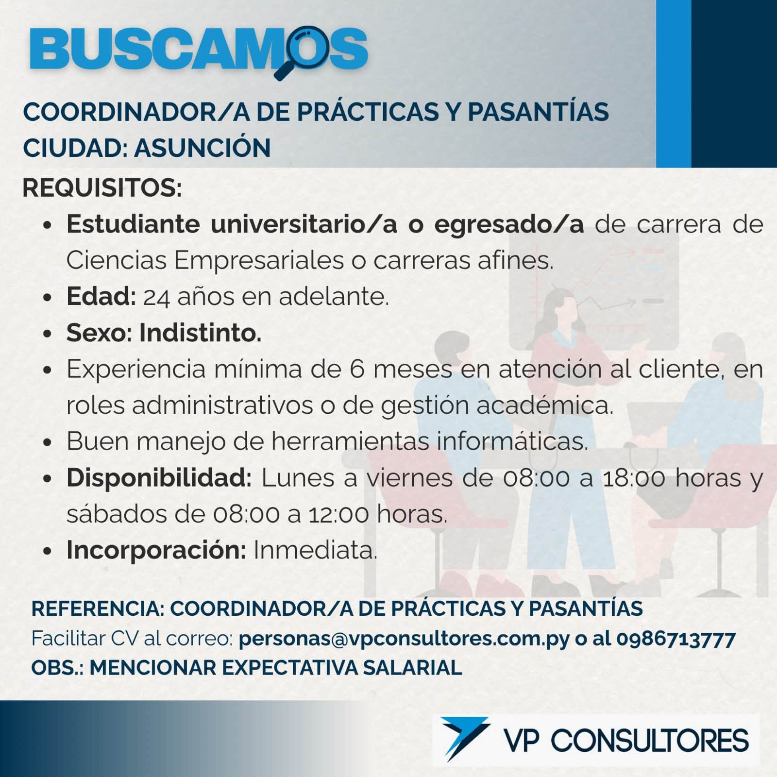 Oferta laboral: Coordinador De Prácticas