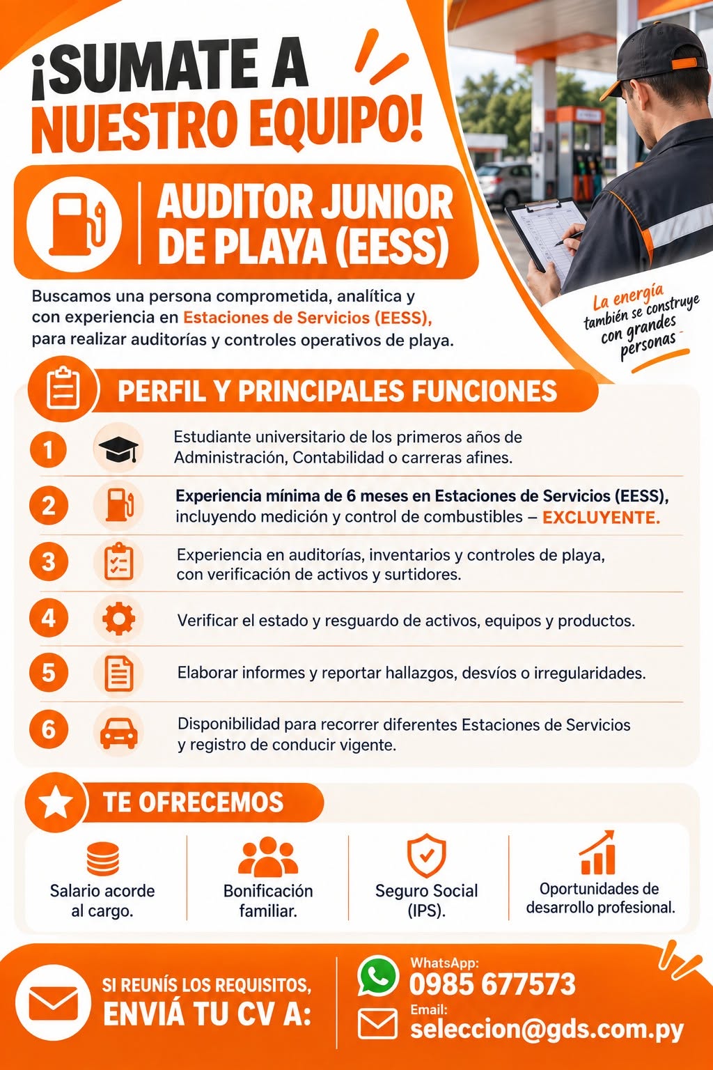 Oferta laboral: Auditor Junior De Playa — GDS