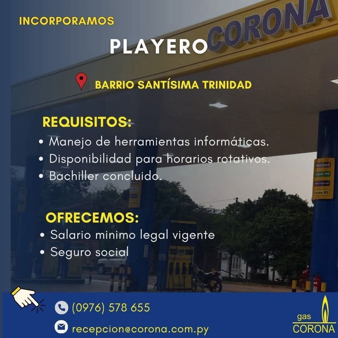 Oferta laboral: Playero — Corona