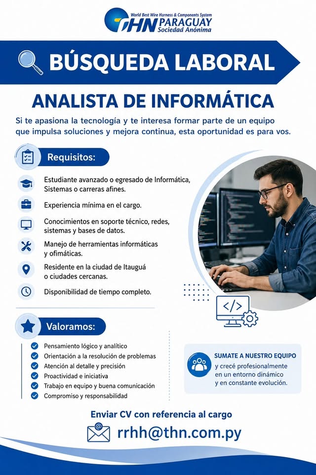 Oferta laboral: Analista De Informática — THN
