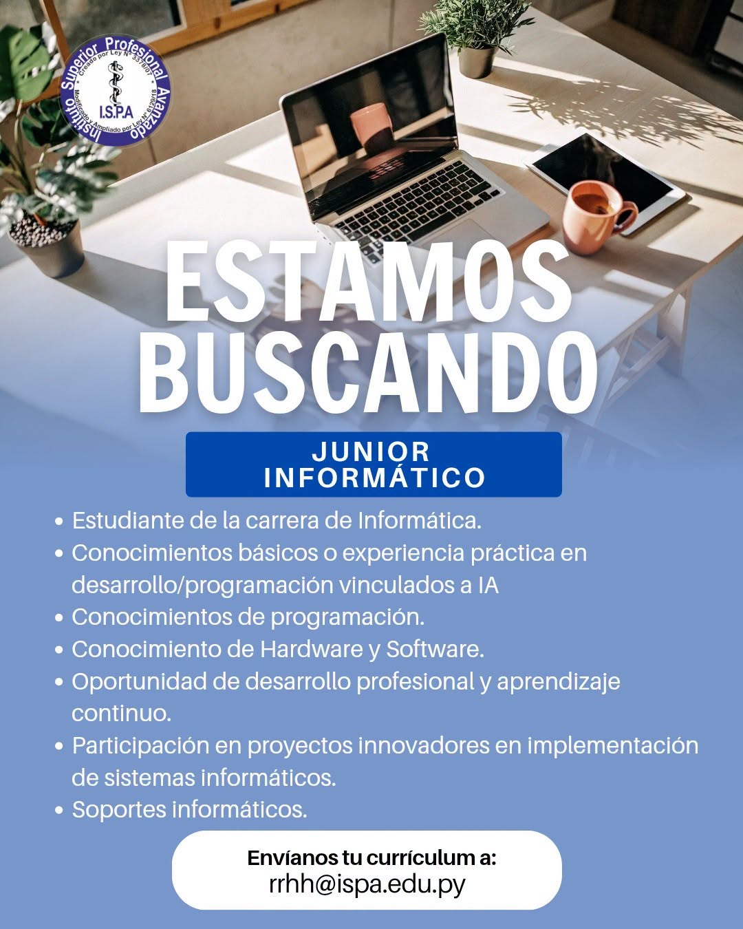 Oferta laboral: Junior Informático