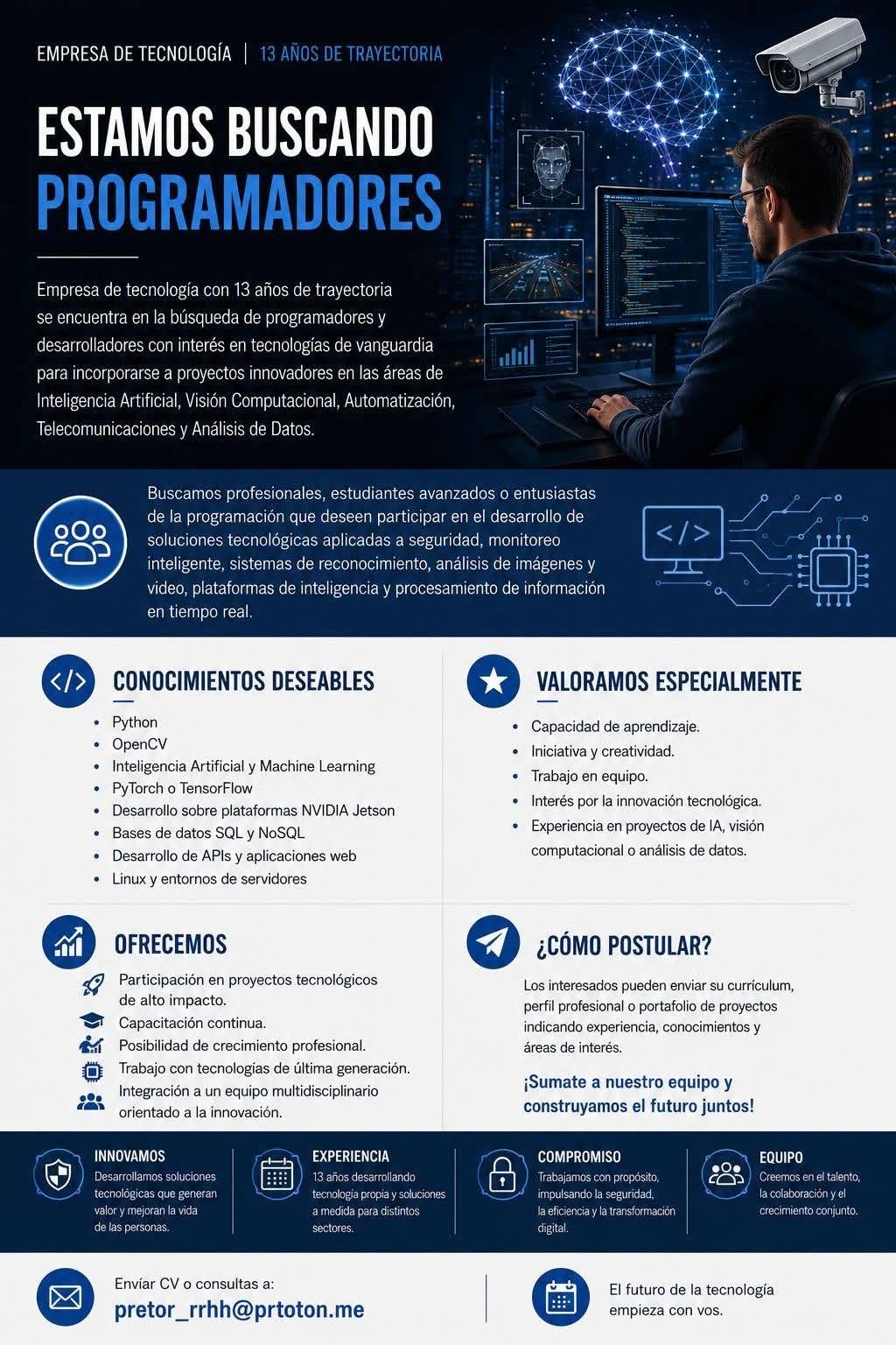 Oferta laboral: Programadores