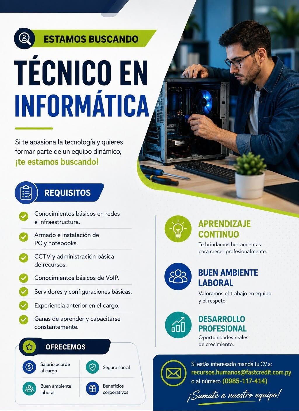 Oferta laboral: Técnico En Informática — Fastcredit