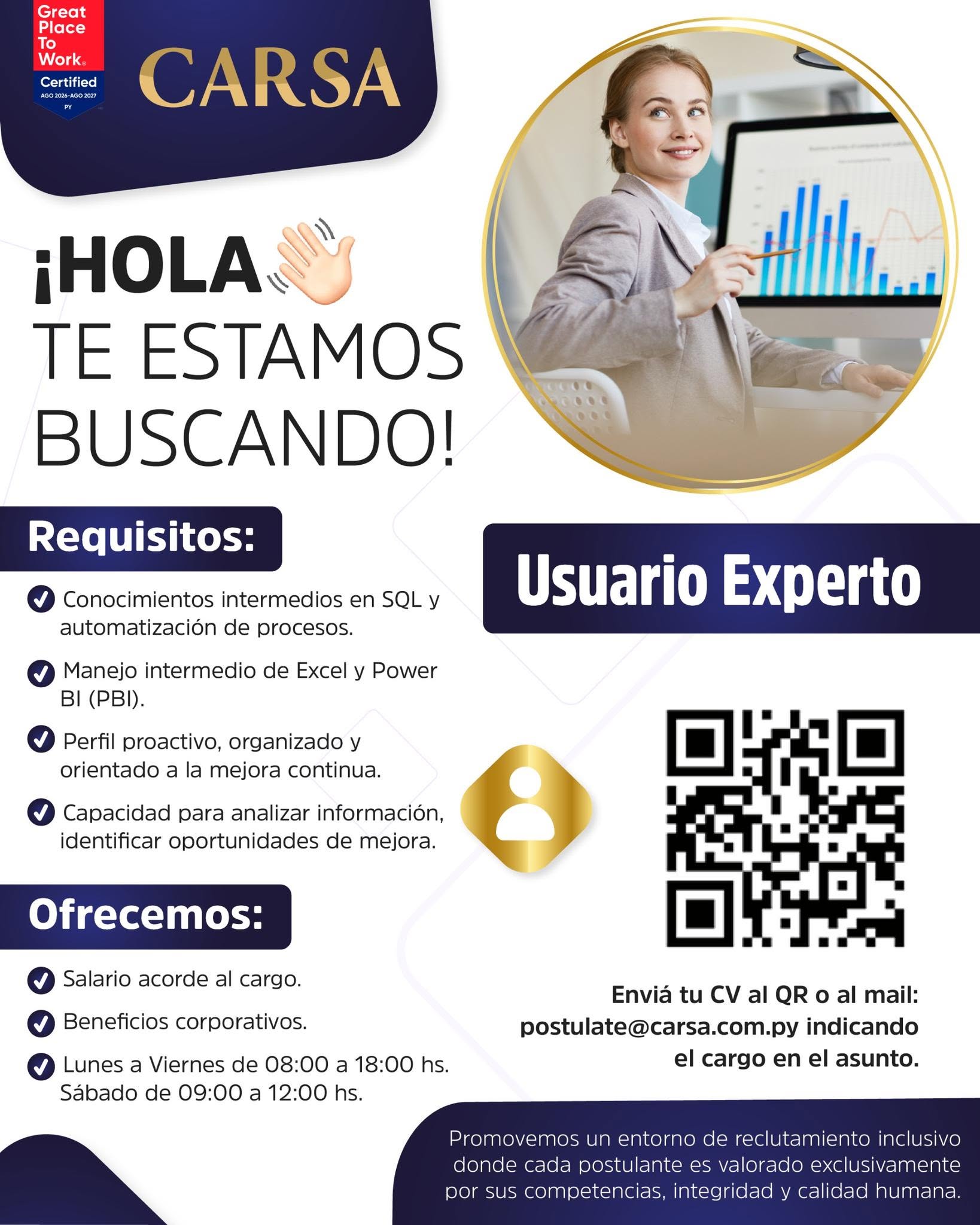 Oferta laboral: Usuario Experto — Carsa