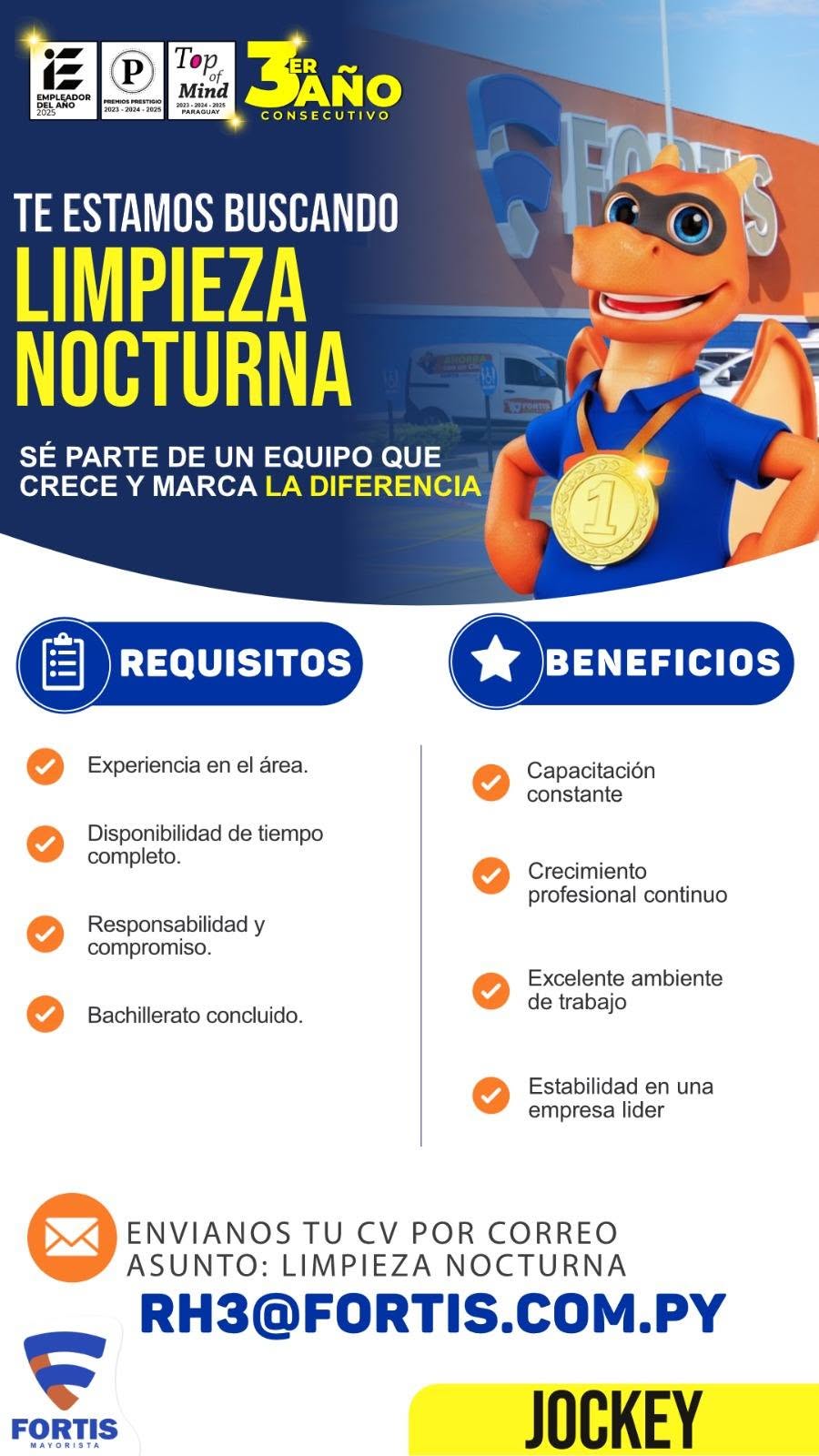 Oferta laboral: Limpieza Nocturna — Fortis