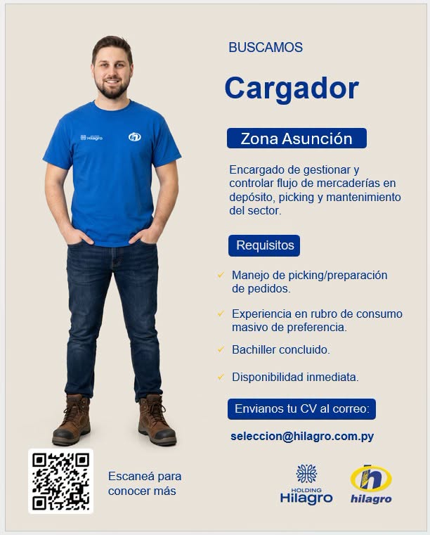 Oferta laboral: Cargador — Hilagro