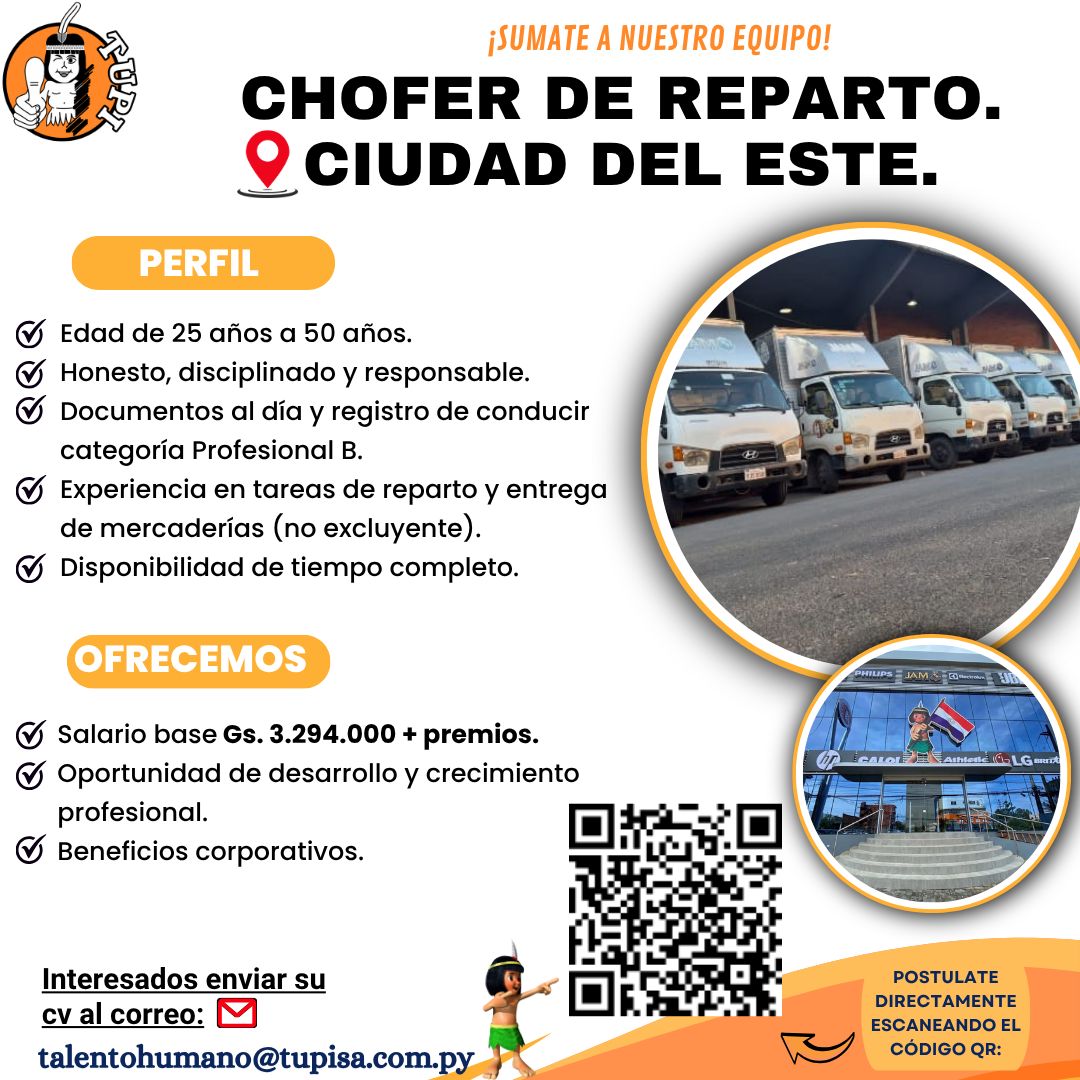 Oferta laboral: Chófer — Reparto