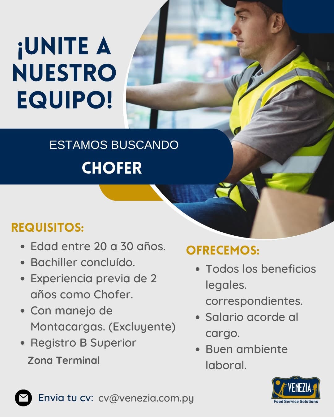 Oferta laboral: Chófer — Venezia