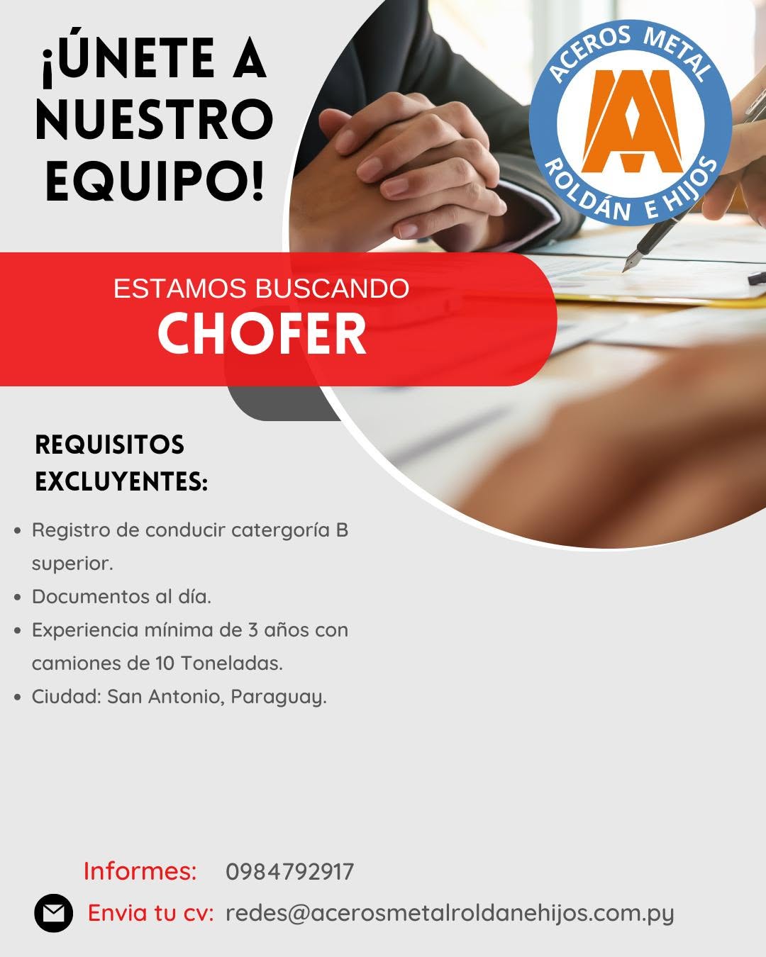 Oferta laboral: Chófer