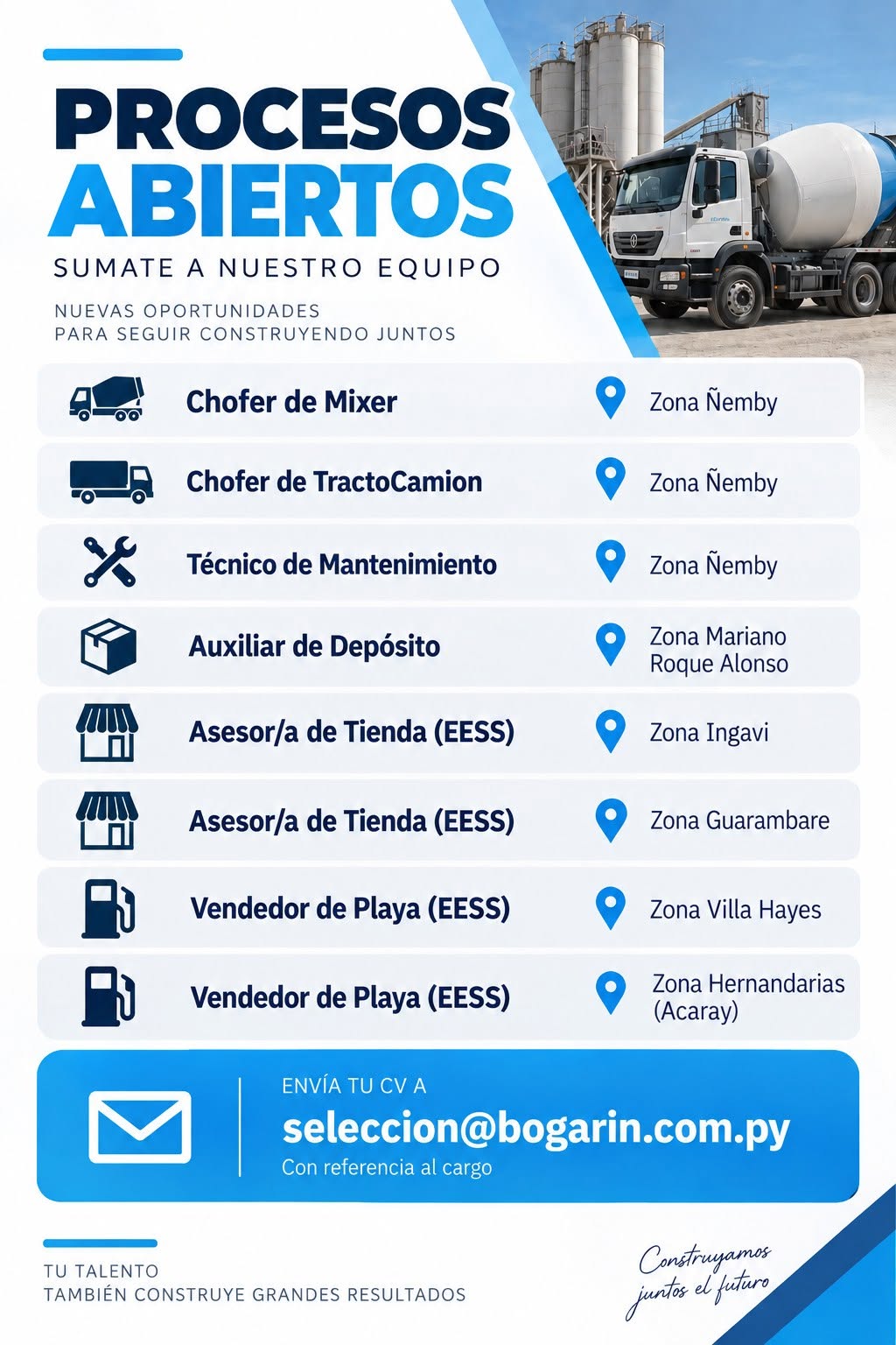 Oferta laboral: Chofer — Bogarin