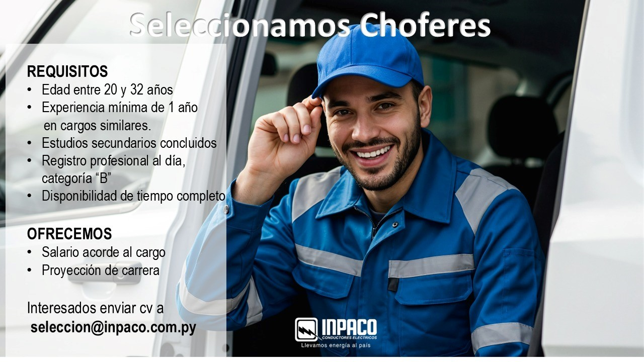 Oferta laboral: Choferes — Impaco