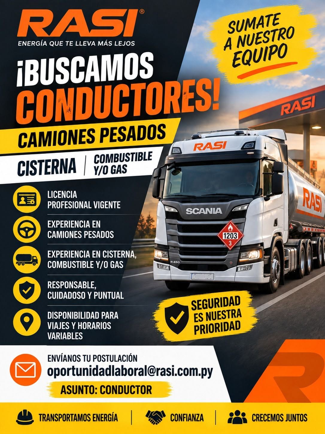 Oferta laboral: Conductores — Rasi