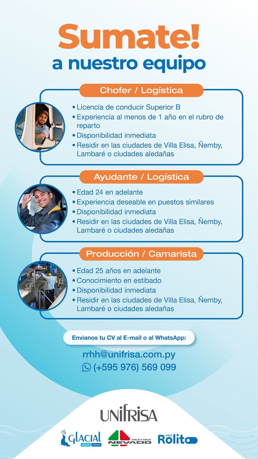 Oferta laboral: Logistica — Unifrisa