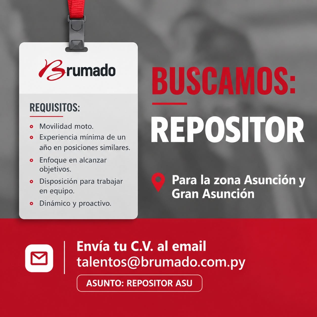 Oferta laboral: Repositor — Brumado