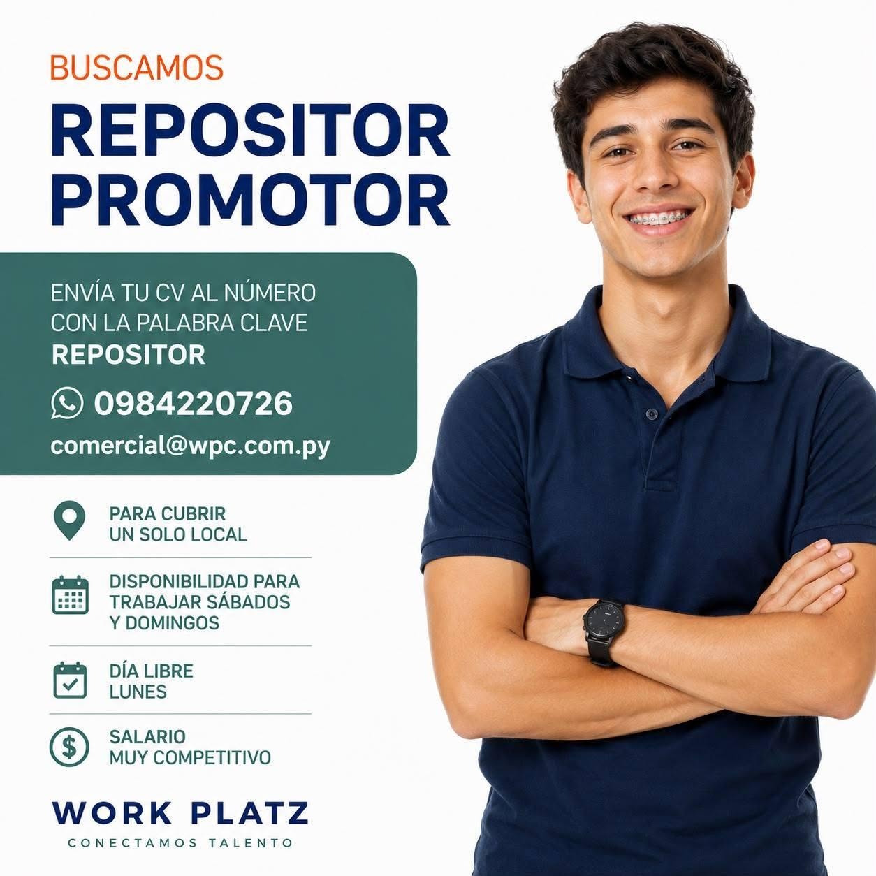 Oferta laboral: Repositor Promotor — Work Platz