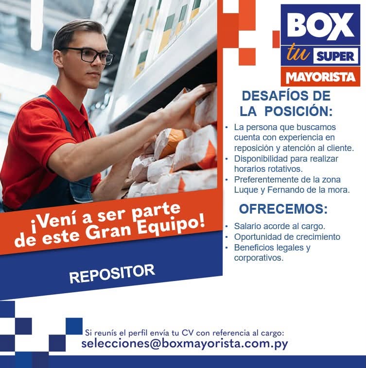 Oferta laboral: Repositor