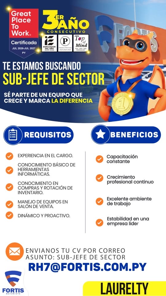 Oferta laboral: Sub Jefe De Sector — Fortis