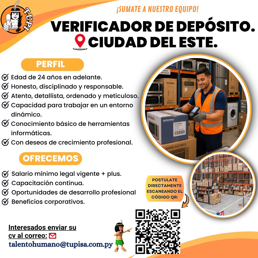 Oferta laboral: Verificador De Depósito